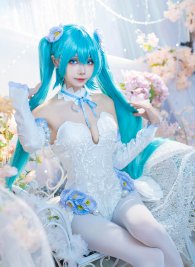 cos 艾西aiwest 初音 粉蝶花[42P-159M]