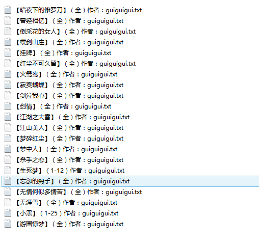 小说贴 guiguigui作品合集[21本]