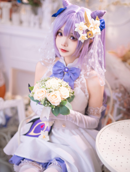 cos 艾西aiwest 湊阿库娅 私服刻晴花嫁[95P-1.11G]