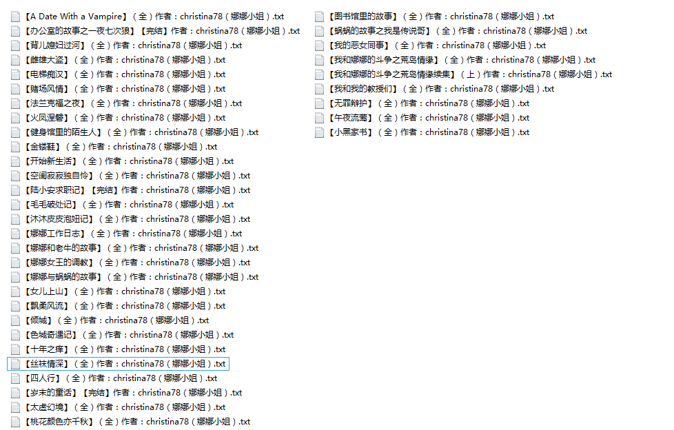 【自打包】小说贴 【christina78[娜娜小姐]】作品合集[38本]