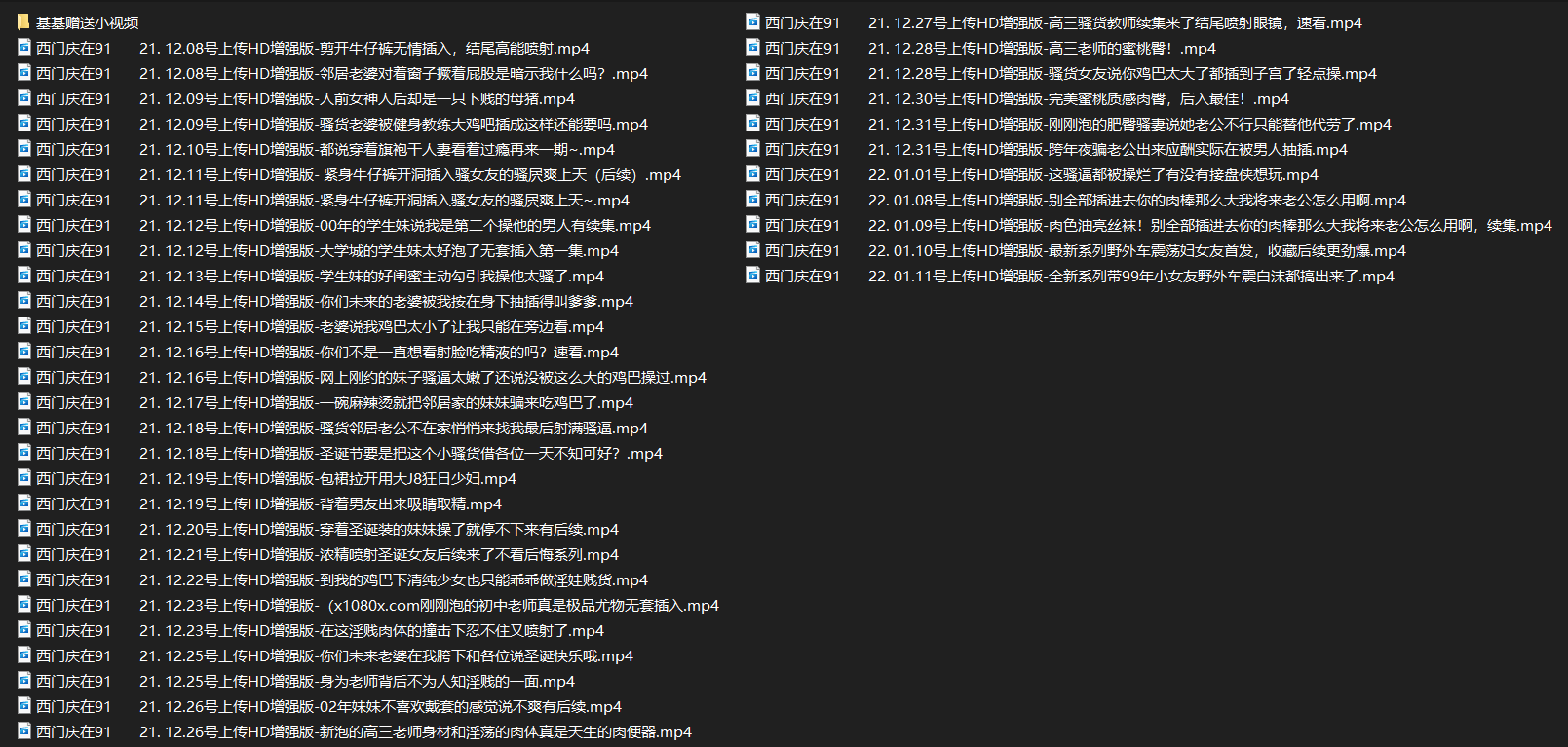 西门庆12月到22年1月[39V-5.71G]