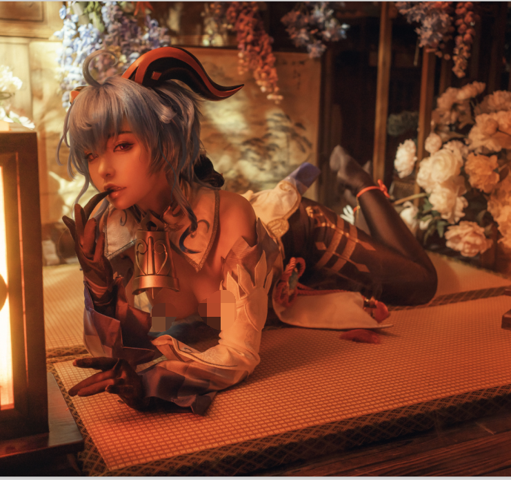 【自打包】超人气coser 喵小吉 原神甘雨 原版视图[61P-1V-1-.85G]