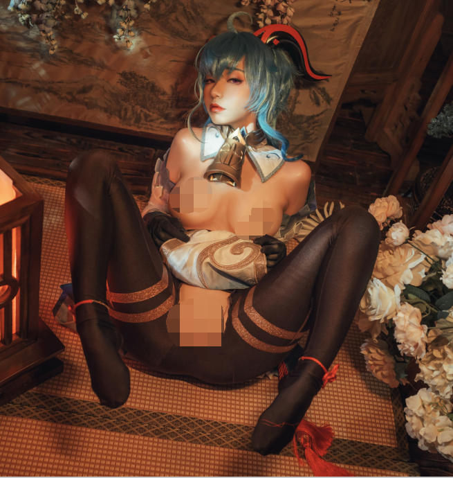 【自打包】超人气coser 喵小吉 原神甘雨 原版视图[61P-1V-1-.85G]